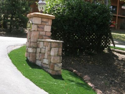 ARTIFICIAL GRASS ON AN EXTREME SLOPE