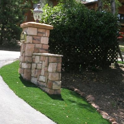 ARTIFICIAL GRASS ON AN EXTREME SLOPE