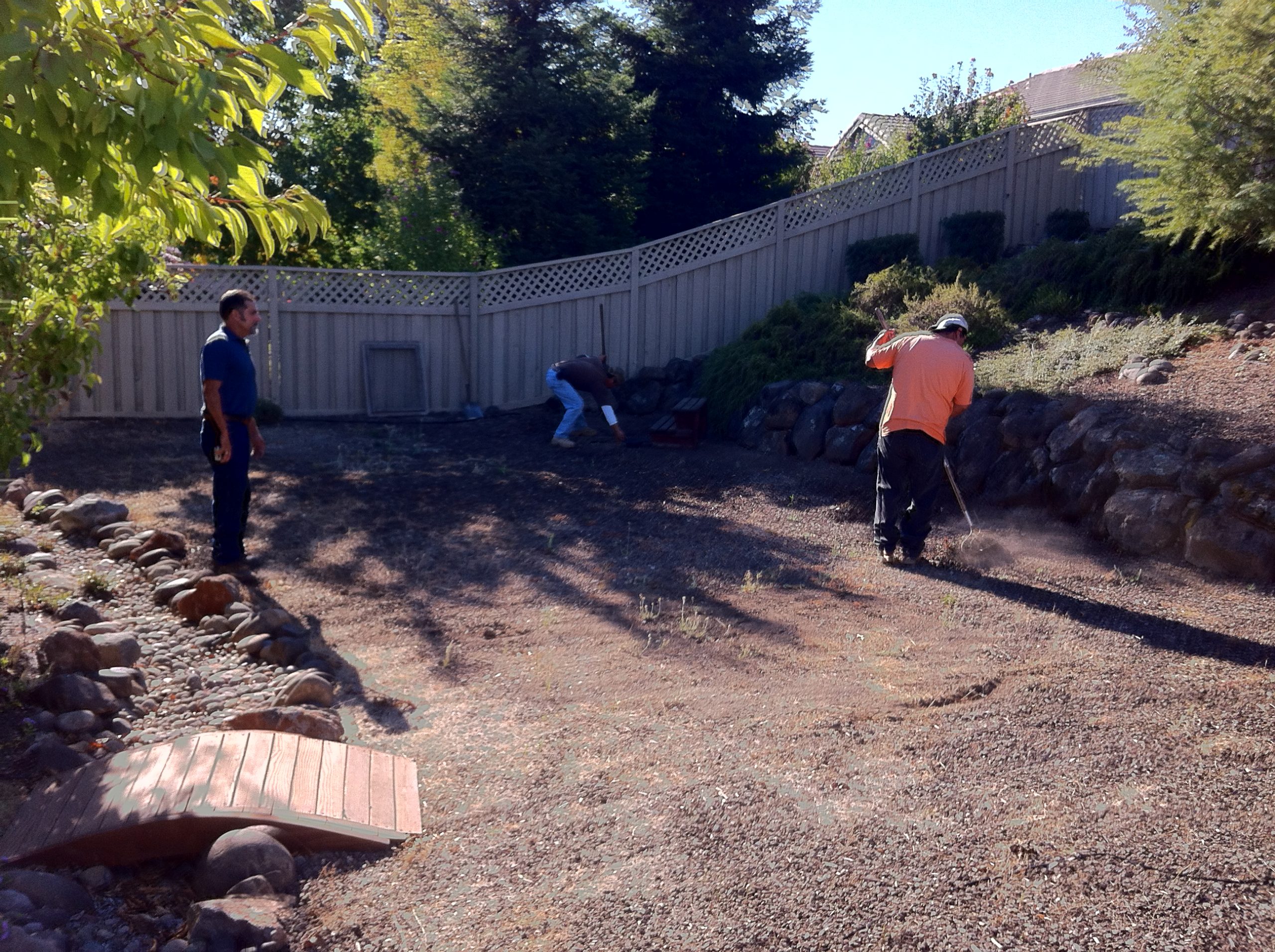 Beginning the site prep for a new putting green